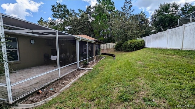 3340 W Eldridge Dr, Citrus Springs, FL 34433 - view of yard featuring a lanai and a patio area