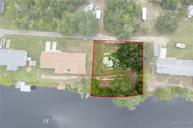 4306 E Gloria Dr, Hernando, FL 34442 - aerial view of property's location featuring property parcel outlined and a nearby body of water
