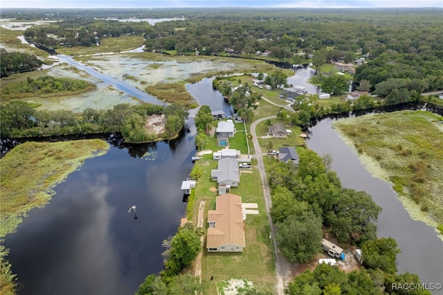 4306 E Gloria Dr, Hernando, FL 34442 - aerial view of property and surrounding area with a large body of water and a forest