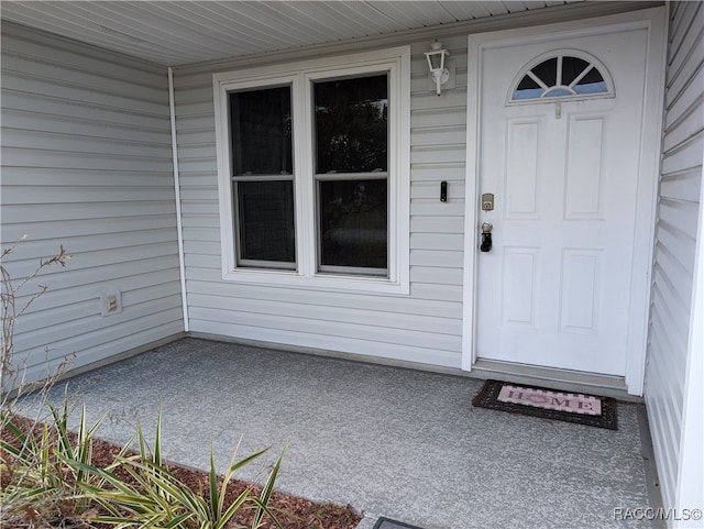 view of doorway to property