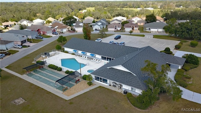 10482 S Clint Loop, Floral City, FL 34436 - aerial perspective of suburban area featuring a pool area