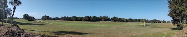 view of property's community with a yard