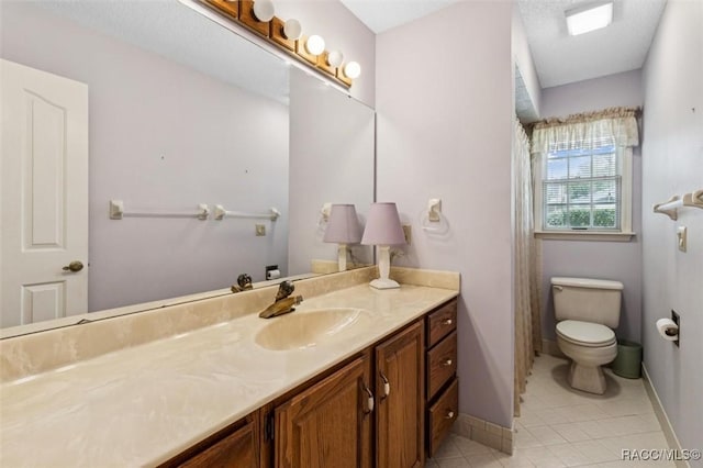 839 N Foxrun Ter, Inverness, FL 34453 - bathroom with vanity, tile patterned flooring, and a shower with shower curtain