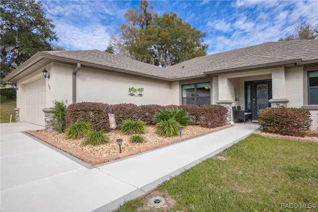 view of side of home with a garage