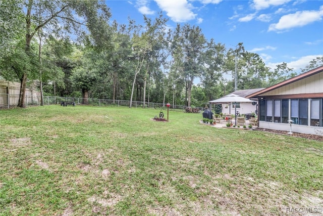 view of yard featuring a patio