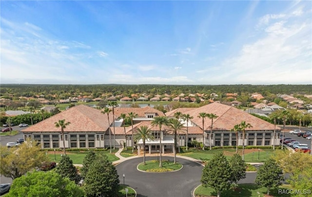 bird's eye view with a residential view