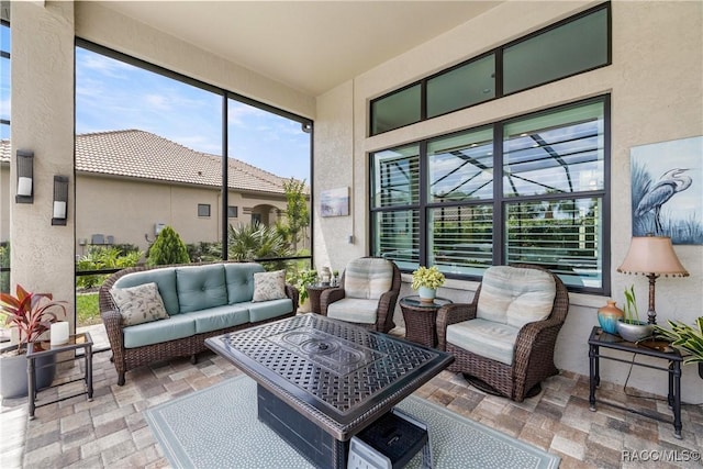view of sunroom / solarium