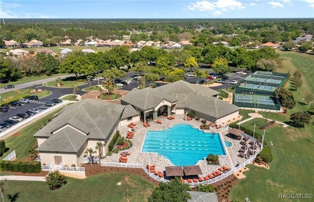 birds eye view of property