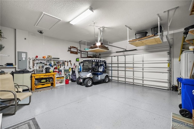 garage featuring electric panel