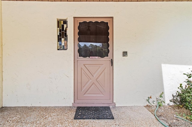 view of doorway to property