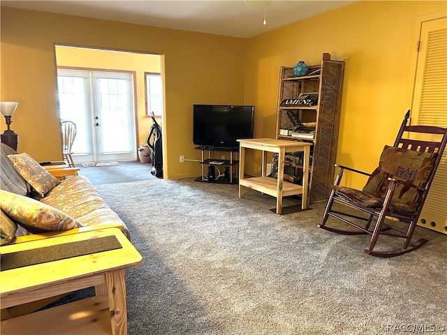 view of carpeted living room