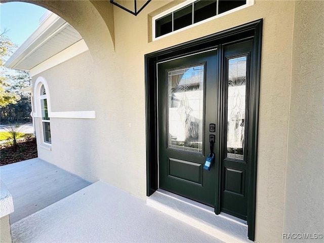 view of doorway to property