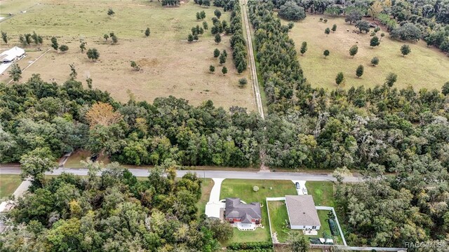 drone / aerial view featuring a rural view