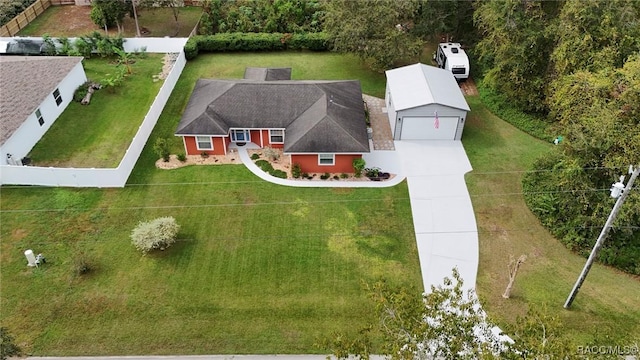 birds eye view of property