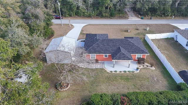 birds eye view of property