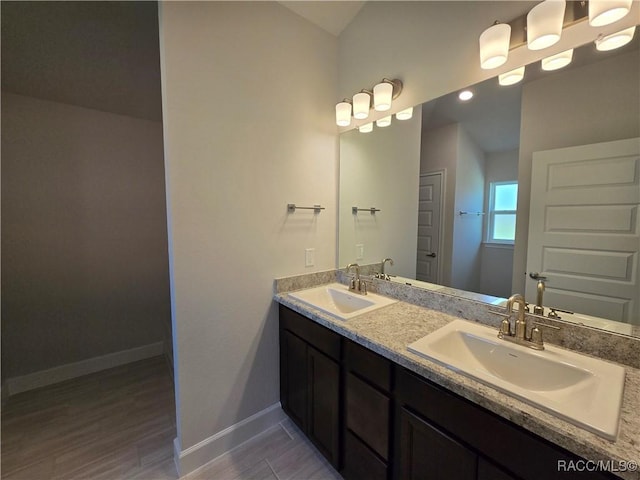 4953 N Triple Eagle Path, Beverly Hills, FL 34465 - full bath featuring double vanity and wood finished floors