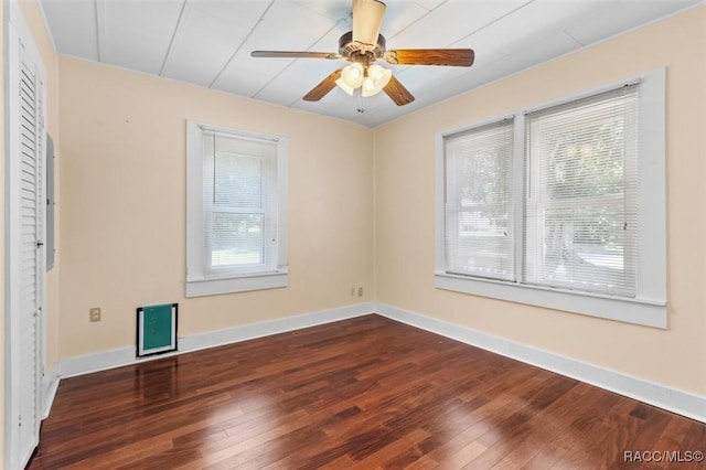 218 N Osceola Ave, Inverness, FL 34450 - empty room with hardwood / wood-style floors and ceiling fan