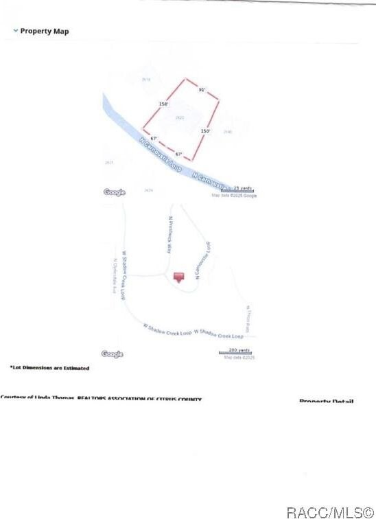 2622 N Carnoustie Loop, Lecanto, FL 34461 - map / location of property area