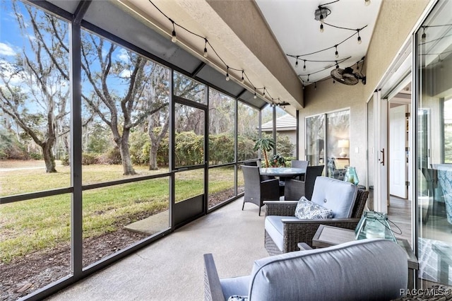 view of sunroom