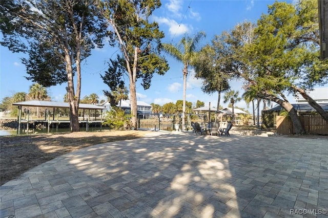 view of property's community featuring a water view