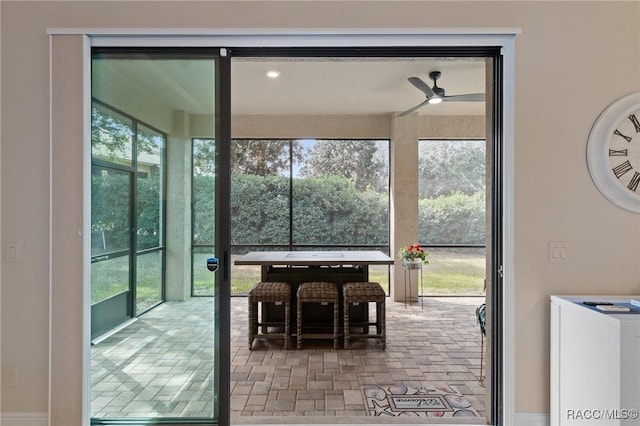 view of sunroom