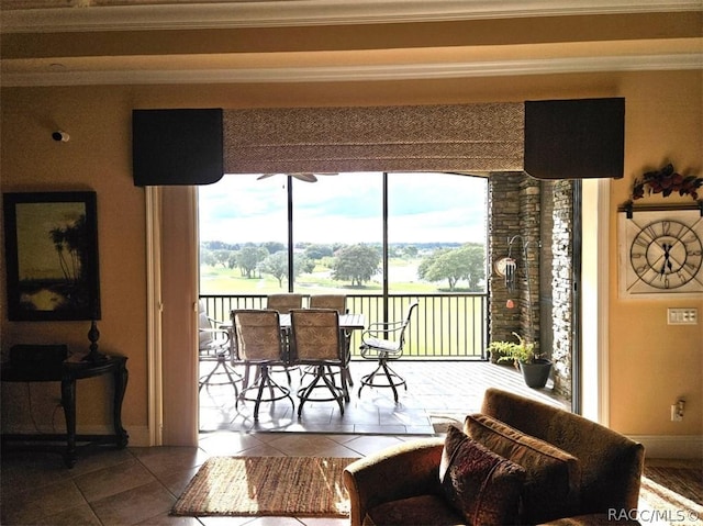 1103 W Pointe Vista Path Unit A4, Hernando, FL 34442 - tiled dining space with ornamental molding