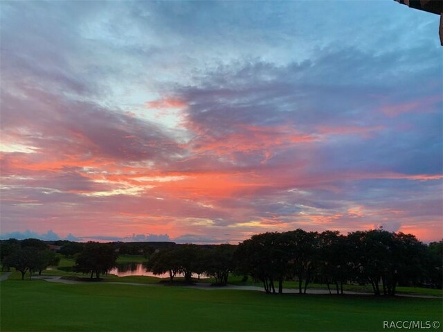 1103 W Pointe Vista Path Unit A4, Hernando, FL 34442 - view of home's community featuring a water view, a lawn, and golf course view