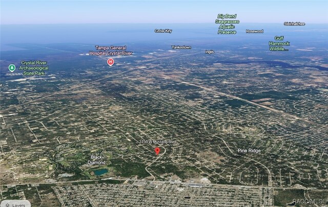 2750 W Mustang Blvd, Beverly Hills, FL 34465 - aerial view of property's location with a large body of water