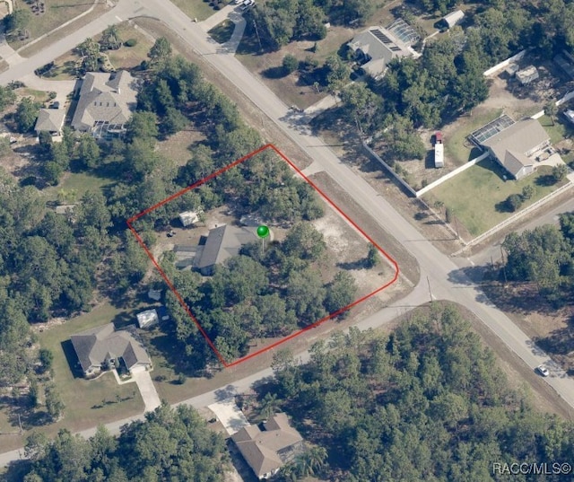 2750 W Mustang Blvd, Beverly Hills, FL 34465 - aerial overview of property's location featuring property boundaries highlighted