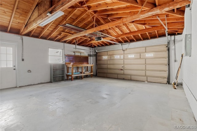 garage featuring a garage door opener