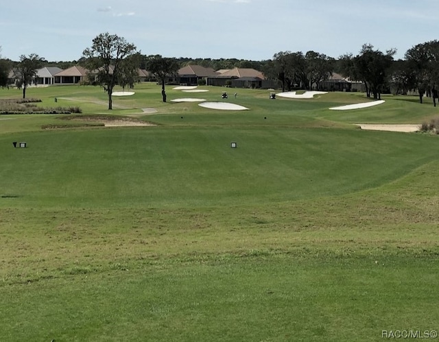 view of property's community with a yard