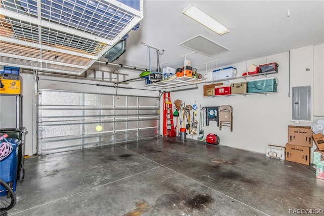 garage featuring electric panel