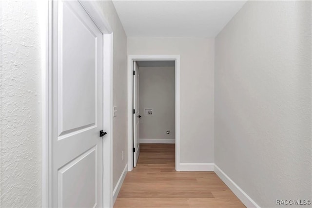 hall featuring light hardwood / wood-style flooring