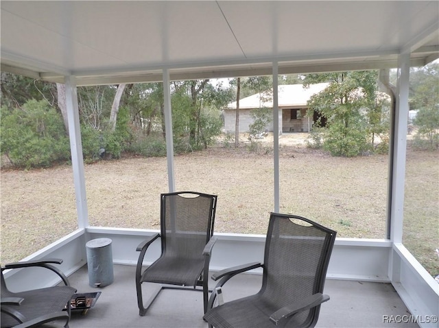 view of sunroom