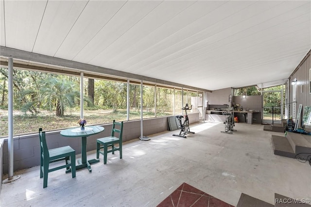 view of sunroom / solarium