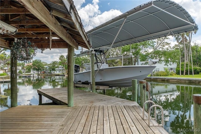 1035 N Appalachian Ter, Crystal River, FL 34429 - dock with boat lift and a water view