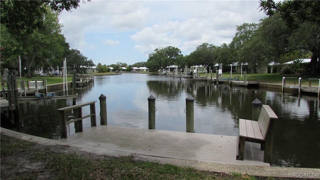 11467 W Sandpiper Ct, Crystal River, FL 34429 - dock area featuring a water view
