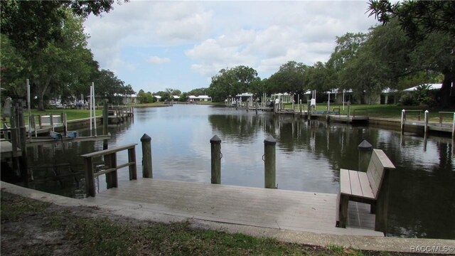 11467 W Sandpiper Ct, Crystal River, FL 34429 - dock area featuring a water view