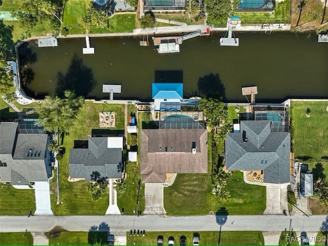 3945 N Timucua Pt, Crystal River, FL 34428 - drone / aerial view featuring a water view