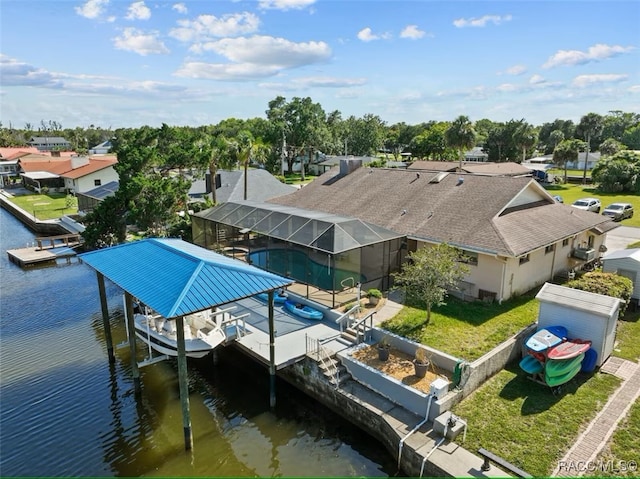 3945 N Timucua Pt, Crystal River, FL 34428 - drone / aerial view with a water view and a residential view