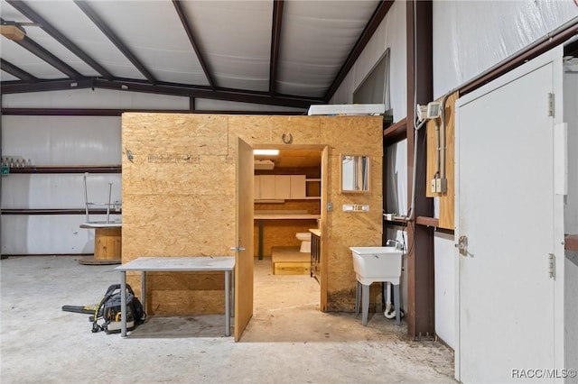 storage room with a garage