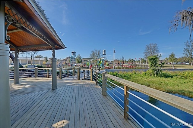 view of wooden terrace