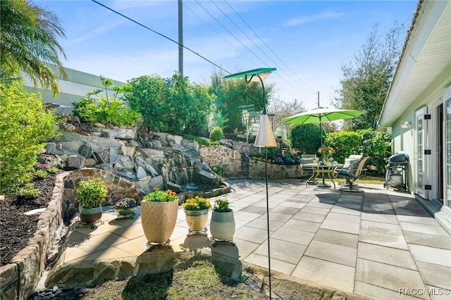 view of patio / terrace featuring grilling area