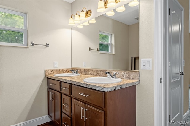 bathroom with vanity