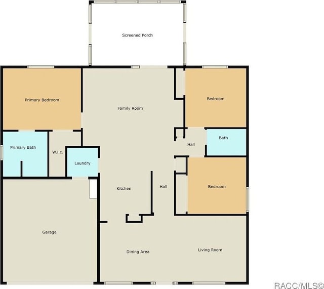 1923 W Mcneal Dr, Citrus Springs, FL 34434 - view of floor plan / room layout