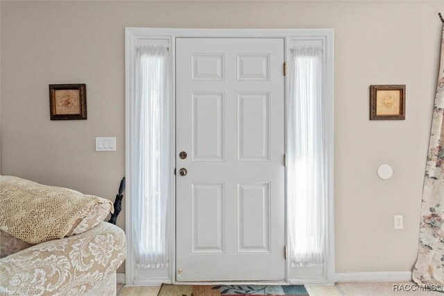 entryway with plenty of natural light