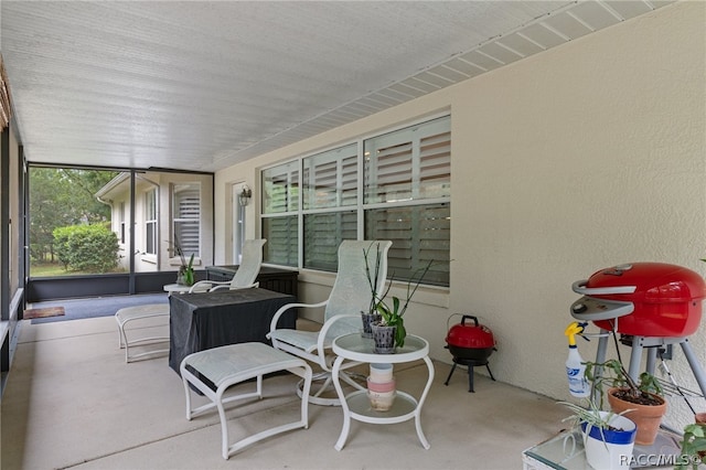 view of sunroom