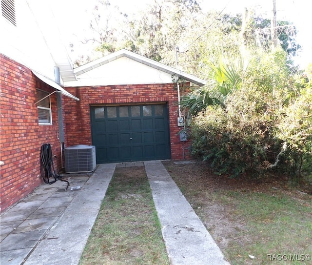 garage with central AC