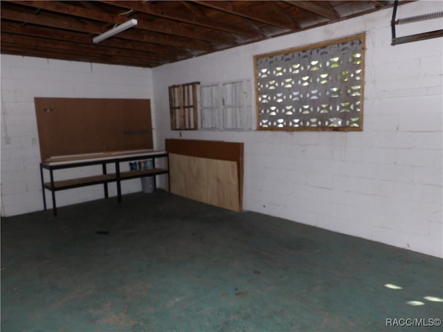 view of basement