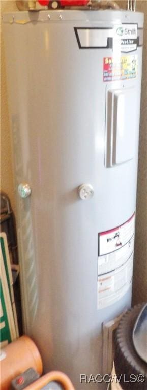 interior space featuring water heater